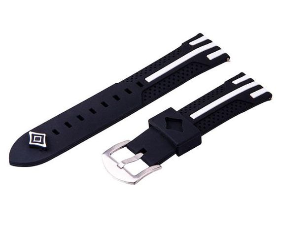 Силіконовий ремінець Primo Dart для годинника Garmin Vivoactive 4 - Black&White