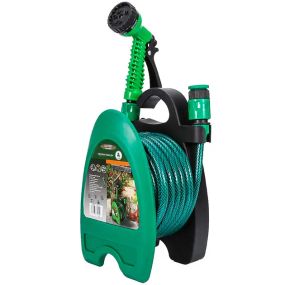 Набір поливальний шланг BlueBird 15м на котушці пістолет з розпилювачем 7-ми режимний