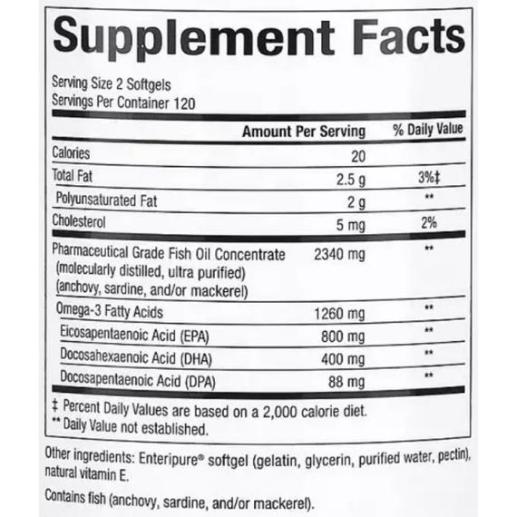 Омега 3 Natural Factors RxOmega-3 1260 mg 240 Softgels | Зображення 1