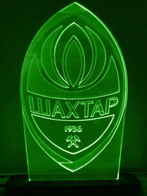 Акриловый светильник-ночник ФК Шахтер зеленый tty-n000144