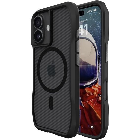 Чохол TPU Space Octagon with MagSafe для Apple iPhone 17 (6.3") Carbon Black | Зображення 1