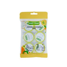 Рушники одноразові 0155 пресовані 6 штук,віскоза