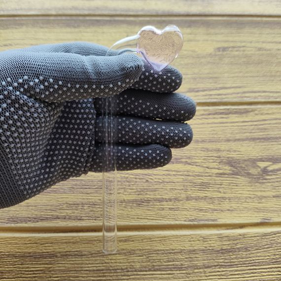 Стеклянная трубка Heart Turn Oil Pink | Зображення 2