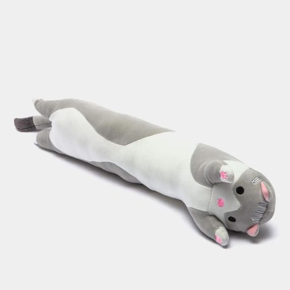 Мягкая игрушка-подушка Кот Батон 70 см, Серая / Детская плюшевая игрушка Кот обнимашка | Зображення 3