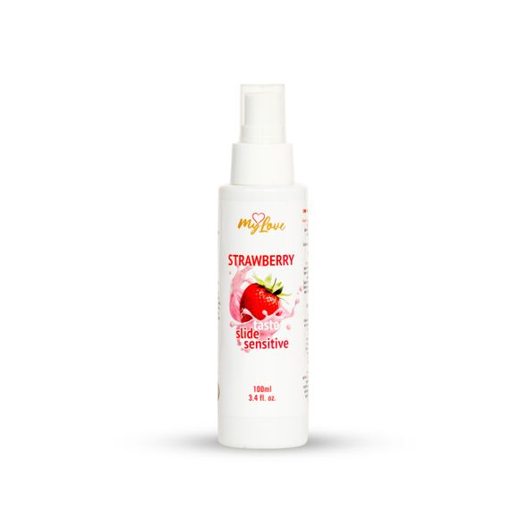Інтимний гель-лубрикант - MyLove Taste Slide Sensitive Strawberry, 100 мл Sex Aura