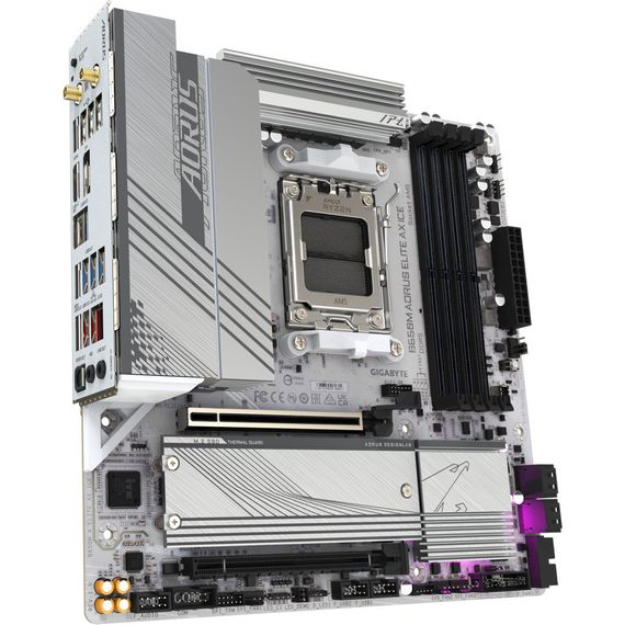 Материнська плата GIGABYTE B650M AORUS ELITE AX ICE (B650M A ELITE AX ICE) | Зображення 1