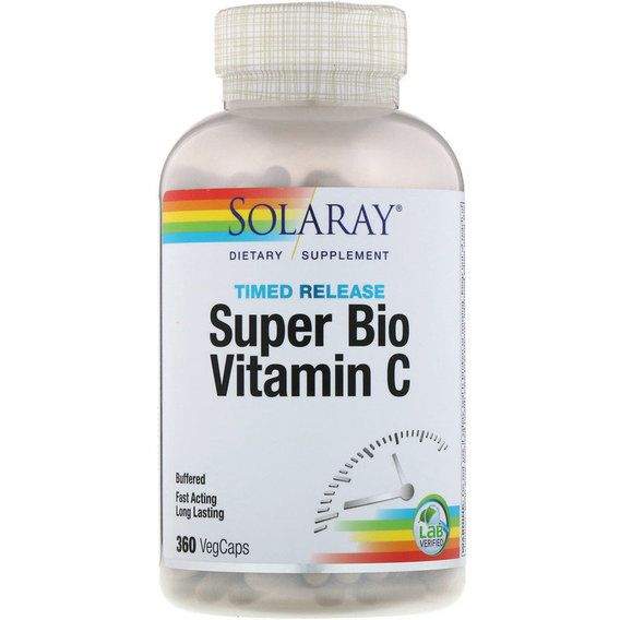 Витамин C Solaray Super Bio Vitamin C, Timed Release 360 Veg Caps SOR-04462