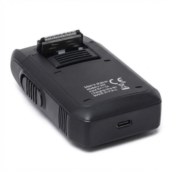 Електробритва портативна VGR V-353 з USB, Чорна/Професійна чоловіча машинка для гоління | Зображення 1