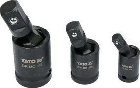 Кардани ударні YATO : квадрати- 1/2", 3/8", 1/4", 3 шт YT-10643
