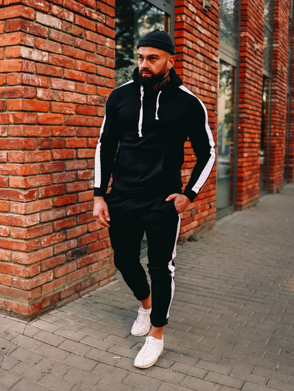 Костюм Лампас Зима черно-белый S | Зображення 2