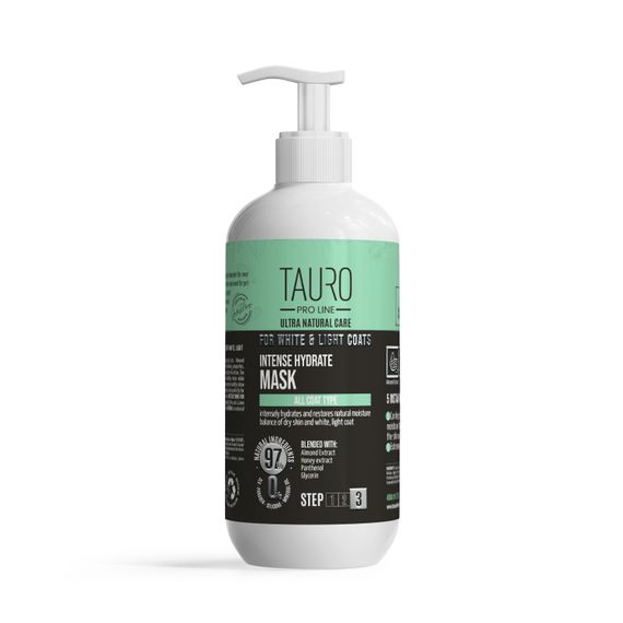 Увлажняющая маска для собак и котов с белой шерстью TAURO PRO LINE Ultra Natural Care 400 мл