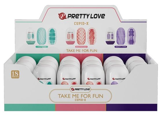 Набір з 18 шт мастурбаторів Pretty Love - Cupid-X, BI-014931H Sex Aura | Зображення 1