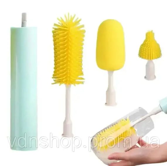 Багатофункціональна електрична щітка для миття посуду з різними насадками BRUSH AND412