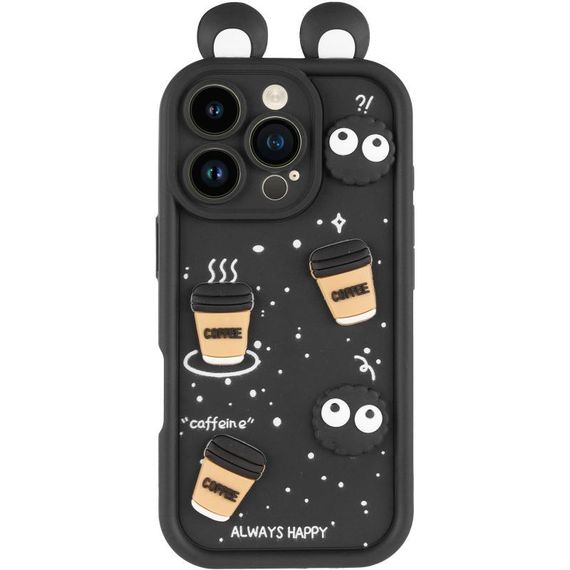 Чохол TPU Toys Case with Ears для Apple iPhone 16 Pro (6.3") Black | Зображення 1