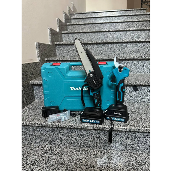 Набір інструментів 2в1 пила +секатор, потужна пила та секатор для догляду за садом, різними рослинами, у кейсі | Зображення 7