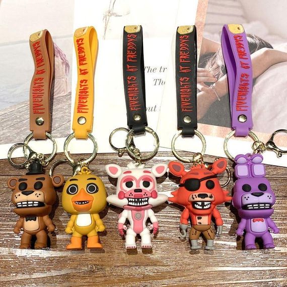 Брелок Бонни 5 Ночей с Фредди Харизматичный Аниматроник Сувенир FNAF Фиолетовый Заяц на Ключи Сумку Подарок Другу | Зображення 3