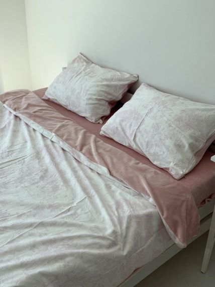 Постельное белье полуторное Dushka Home Сатин Плюш 21347 160х215 см