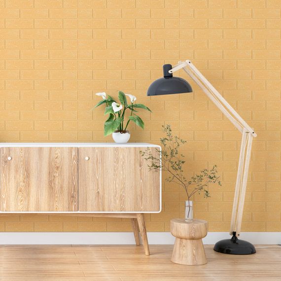 Самоклеюча 3D панель під бежеву цеглу в рулоні 3080x700x3мм (R009-3) SW-00001394 | Зображення 5