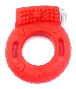 Эрекционное вибро кольцо BOSS Vibrating Cock Ring Red, BS6700041 Sex Aura