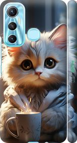 Чохол на Infinix Hot 11 Білий кіт "5646m-2762-2448"