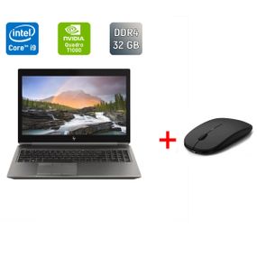 Мобильная рабочая станция Б-класс HP zBook 15 G6 / 15.6" (3840x2160) IPS / Intel Core i9-9880H (8 (16) ядер по 2.3 - 4.8 GHz) / 32 GB DDR4 / 512 GB SSD / nVidia Quadro T1000, 4 GB GDDR5, 128-bit / WebCam / TouchID б/у + Подарок Беспроводная мышь / USB