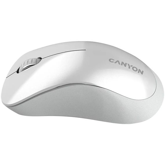 Мышь компьютерная безпроводная Canyon CNE-CMSW11PW Pearl White белая | Зображення 1