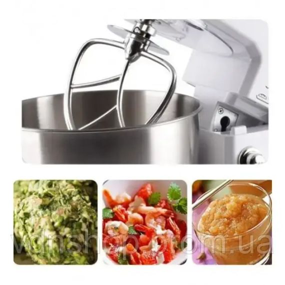 Кухонний комбайн тестоміс міксер 3 в 1 на 6 швидкостей Sokany SC-209 Multy 800 Вт | Зображення 3