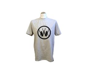 Футболка мужская трикотажная серый меланж с вышивкой фольцваген Volkswagen 50