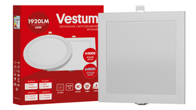 Квадратний світлодіодний врізний світильник Vestum 24W 4000K 220V 1-VS-5207