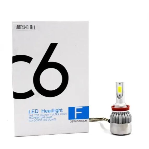 Лампи світлодіоди С6 LED H11 (3800L, 36Вт, 8-48В)