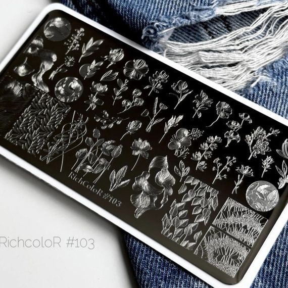 Пластина 103 для стемпинга RichColor (12х6см)