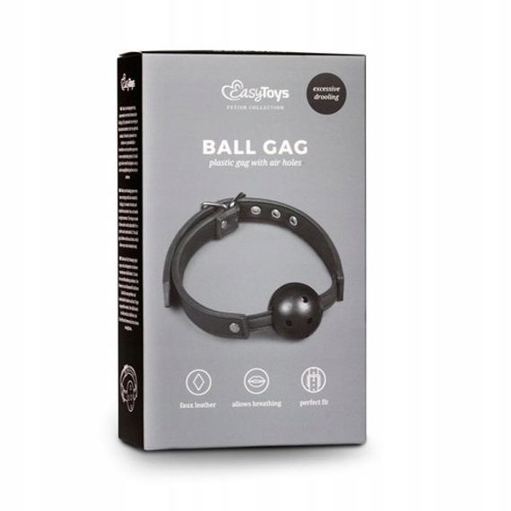Кляп Ball Gag With PVC Ball - Black Easytoys | Зображення 2