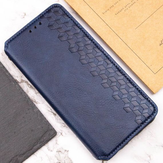 Кожаный чехол книжка GETMAN Cubic (PU) для Samsung Galaxy M34 5G Штучна шкіра, Слот для візитки, Синій | Зображення 5