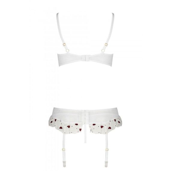 Сексуальний комплект з поясом для панчіх LOVELIA SET white L/XL - Passion, 2XL/3XL | Зображення 5