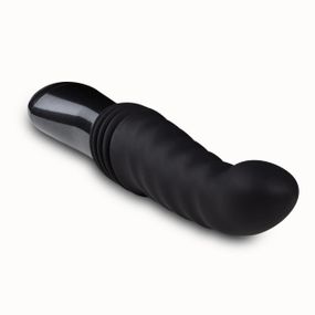 Пульсатор Blush Temptasia – Lazarus Thrusting Dildo – Black, ребристий стовбур, 3 швидкості Sex Aura