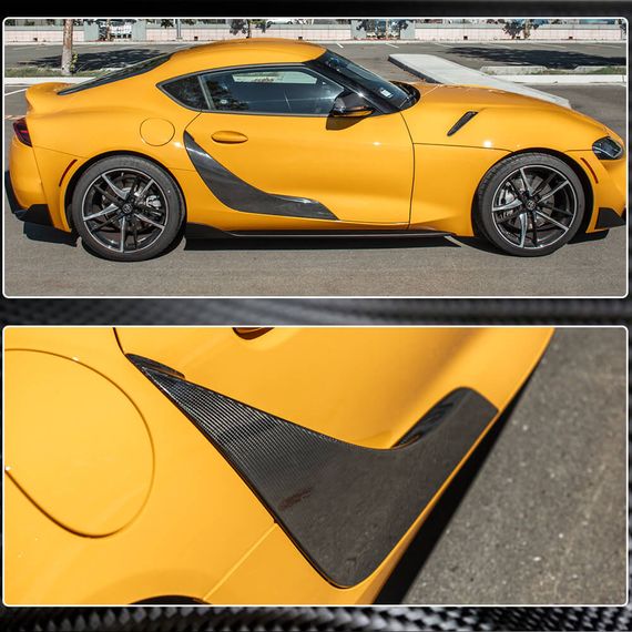 Накладки на двері (Карбон) для Toyota Supra 2019- рр | Зображення 3