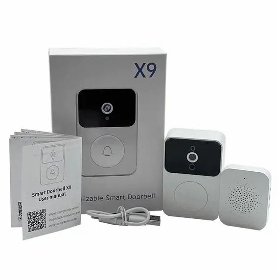 Бездротовий дверний WIFI дзвінок Doorbell X9 · Відеодомофон з Wi-Fi камерою та датчиком руху | Зображення 3