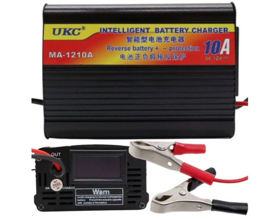 Автоматическое импульсное зарядное устройство 12V MA-1210A с защитой и амперметром