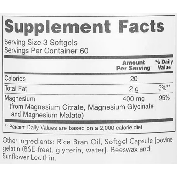 Микроэлемент Магний Protocol for Life Balance Magnesium Citrate 134 mg 180 Softgels | Зображення 1