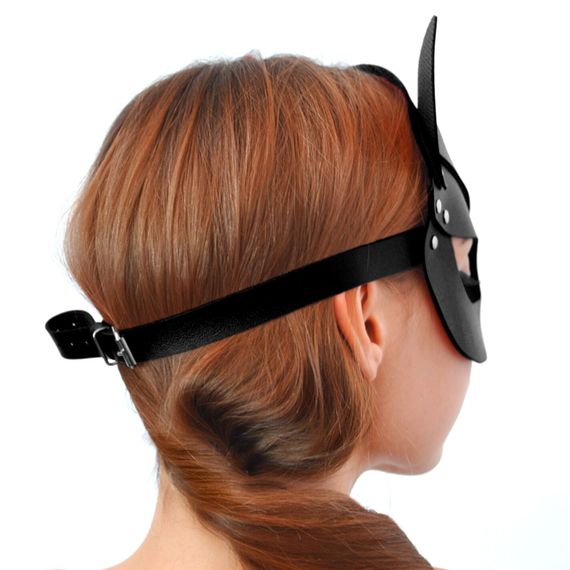 Маска кішечки з натуральної шкіри Art of Sex Cat Mask, Чорний, One Size, ONE SIZE | Зображення 2