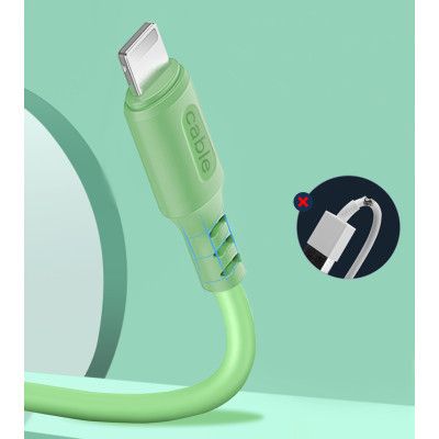 Дата кабель USB 2.0 AM to Micro 5P 1.0m soft silicone green ColorWay (CW-CBUM042-GR) | Зображення 4