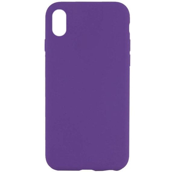 Чехол Silicone Case Full Protective (AA) NO LOGO для Apple iPhone XS Max (6.5") Фиолетовый / Amethyst