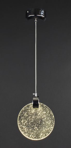 Люстра світлодіодна підвісна LED світильник для квартири на стелю лед 27632 Хром 35-180х10х15 см. | Зображення 2