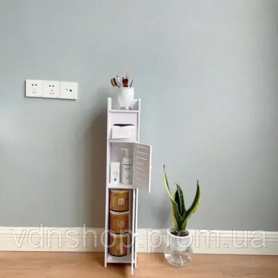 Вузька шафа для ванної кімнати та туалету, тримач туалетного паперу для підлоги PK-01 (80cm*15cm*15cm) | Зображення 1