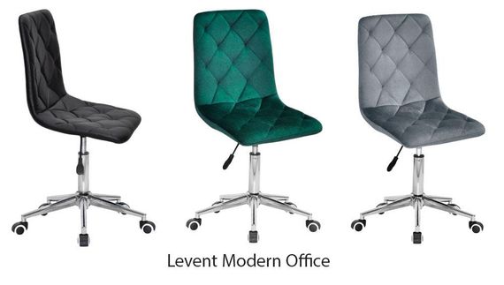 Стілець із коліщатками Levent Modern Office, на хромованій нозі-хрестовині, м'яка оббивка