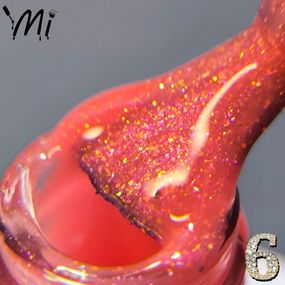 Рідкий полігель Мі OPAL #6 лососевий з шимером 15мл (пляшка з пензликом)