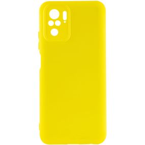 Чехол Silicone Cover Full Camera without Logo (A) для Xiaomi Redmi Note 10 / Note 10s Жовтий/Flash