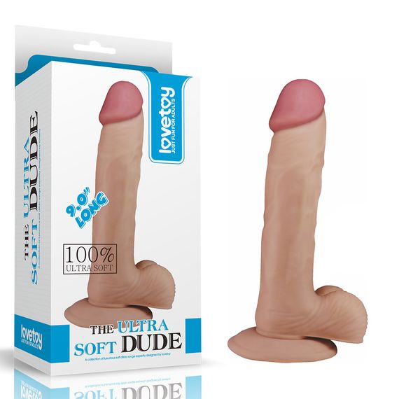 Фаллоимитатор-реалистик на присоске SOFT DUDE (22 см) Sex Aura | Зображення 1