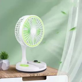 Настольный вентилятор с LED подсветкой и USB, KC-7900 / Мини-вентилятор настольный аккумуляторный