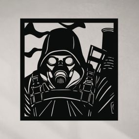 Панно декоративне картина на стіну Сталкер персонаж 380х400 acr-p000272